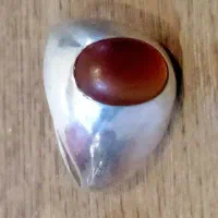 انگشتر نقره نگین عقیق وباباغوری|جواهرات|اسفراین, |دیوار