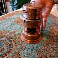 چراغ تزعینی جنس مس|کلکسیون اشیاء عتیقه|زرند, |دیوار