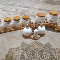 پاسماوری چوبی سرامیکی به همراه استند چوبی‌‌