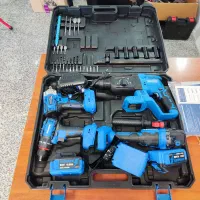 ست ۴ تایی فرز مینی، دریل، بکس و بتن کن شارژی|ابزارآلات|چالوس, |دیوار