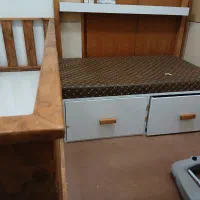 تخت و کمد مدل کلبه سفارشی ساخت چوب طبیعی|تخت و سرویس خواب|شهرکرد, |دیوار