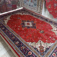 جفت شیش متری دستباف کرمان قلم مارک(عظیمی)|فرش|خوی, |دیوار