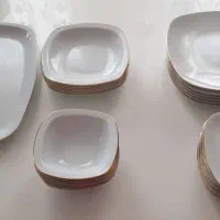 سرویس ۲۷ پارچه طرح سمن لب نقره ای