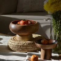 ظروف چوبی تمام دستساز با تکنیک خراطی