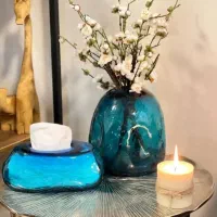 جا دستمال شیشه ای رنگی|صنایع دستی و سایر لوازم تزئینی|رشت, حافظ آباد|دیوار