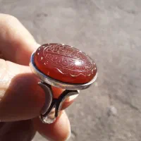 انگشتر عقیق یمن خطی|جواهرات|قم, گلزار|دیوار