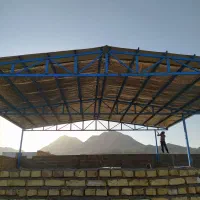 جوشکاری اسکلت سیار اجرای سقف شیروانی نمادامپا