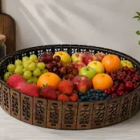 سینی گرد ،سینی میوه ،معرق
