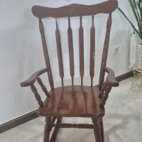 صندلی راک چوبی