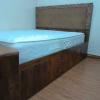 تخت دونفره و تشک طبی و محافظ ضد آب در حد  وکنسول|تخت و سرویس خواب|مشکین‌دشت, |دیوار