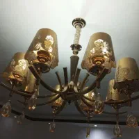 لوستر شیک طلایی همراه لوستر اشپزخانه