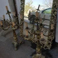 آینه و شمعدان|صنایع دستی و سایر لوازم تزئینی|همدان, |دیوار