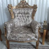 مبل سلطنتی چوبی ۹ نفره با میز|مبلمان خانگی و میز عسلی|مشهد, شهید فرامرز عباسی|دیوار