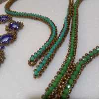 گردنبند، دستبندمانندطلا رنگ ثابت