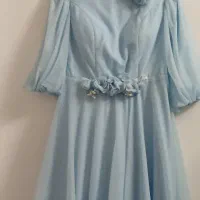 لباس مجلسی زنانه دخترانه کاپدار پوشیده  یقه دار