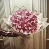 گل روبانی عروس پروانه|صنایع دستی و سایر لوازم تزئینی|سراب, |دیوار