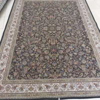 ۹متری ۱۰۰۰شانه طرح افشان گُلِ مرغ سرمه ای