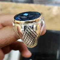 انگشتر توپاز آبی کلکسیونی (خاص)