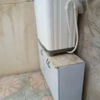 لباستشویی دوقلو اسنوا و کابینت نو