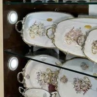 سرویس چینی لمونژ پانیذ ۱۲ نفره و سه تیکه پذیرایی