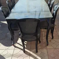 مبل کلاسیک ۸نفره همراه میز غذاخوری ۸نفره|مبلمان خانگی و میز عسلی|قوچان, |دیوار