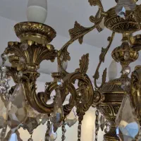 لوستر ۸شاخه برنز در حد نو|لوستر و چراغ آویز|تهران, کوهک|دیوار