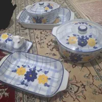 سرویس 8 پارچه گل پنبه و شیرینی خوری