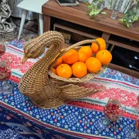 سبد میوه حصیر بافی مدل قو شب یلدایی