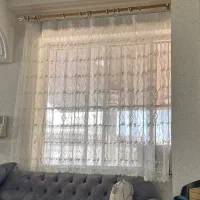 پرده با چوب پرده