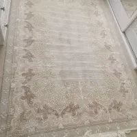 فرش ۱.۵×۲.۲۵ کرم و طوسی و صورتی