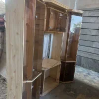 بوفه و میز تلویزیون ترکیبی از چوب و شیشه