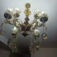 دو عدد لوستر برنجی در حد نو،