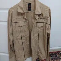 پیراهن مردانه اسپرت قهوه‌ای شکلاتی لارج L