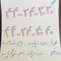 ۴۴-۲۴-۳۰۳۰ حراج خط ثابت رند ، بدون مشابه و تکرار