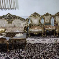 مبلمان ۹ نفره سلطنتی|مبلمان خانگی و میز عسلی|لنجان, |دیوار