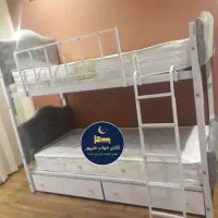 تخت خواب دوطبقه فلزی جداشونده استار آبی|تخت و سرویس خواب|مشهد, طلاب|دیوار