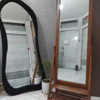 آینه قدی خام و روکش پارچه شاینی