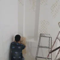 نقاشی ساختمان رنگ روغنی پلاستیک و اکرولیک