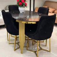 میز ناهار خوری چوب راش و فلز|میز و صندلی غذاخوری|خورموج, |دیوار