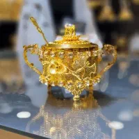 قَندانِ آبطلا۲۴اماراتی نگین الماسی درشت وارداتی|ظروف سرو و پذیرایی|مشهد, سلام|دیوار