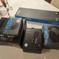 کیبورد موس میکروفون + ۲تا هدفون