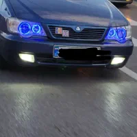 چراغ جلو پراید اسپرت 132 و 111 نعون دار رنگ آبی