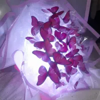 دسته گل ربانی و گل پروانه ای