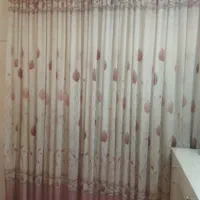 پرده حریرهمراه با آستر وچوب پرده