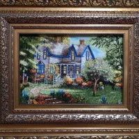 تابلوفرش دستبافت/تابلو فرش طرح کلبه