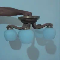 لوستر چوبی دو عدد ۵ شاخه
