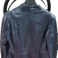 کت چرم سورمه ایی،برند آموت