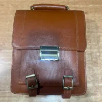 کیف چرمی طبیعی بند دار
