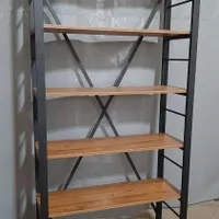 قفسه کتاب ، کتابخانه چوبی فلزی مدل 6200|کتابخانه، شلف، قفسه‌های دیواری|تبریز, |دیوار