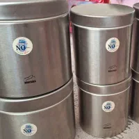بانکه حبوبات و قند وشکر و سطل برنج و سطل زباله